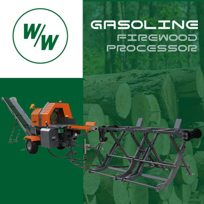 20 Ton Jerry Automatic Portable Gasoline Engine Wood Processor for Construction Works