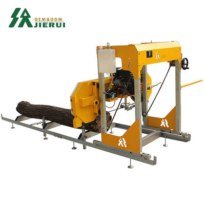 2000 KG Weight Wood Cutting Saw Machines With 36 Inch Band Sawmill Diesel Motor
