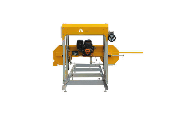 Industrial Wood Cutting Portable Sawmill With Trailer Horizontal Band Sawing