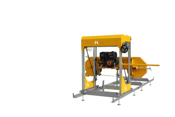 Industrial Wood Cutting Portable Sawmill With Trailer Horizontal Band Sawing