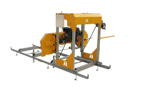 Industrial Wood Cutting Portable Sawmill With Trailer Horizontal Band Sawing