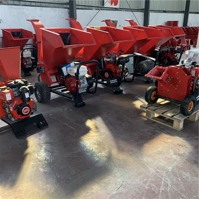 High Productivity Engine Tractor Mulcher Machine Wood Log Chipper Shredder