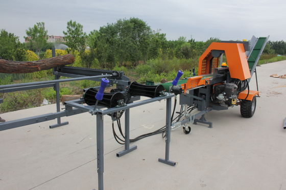 Log Splitter 19inch 480mm Gasoline Electric Firewood Processor With Track