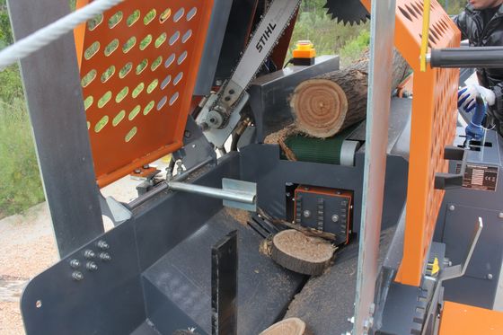 Log Splitter 19inch 480mm Gasoline Electric Firewood Processor With Track