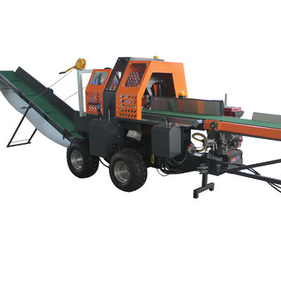 30T Gasoline Log Splitting Wood Cutting Firewood Processor With CE Certification