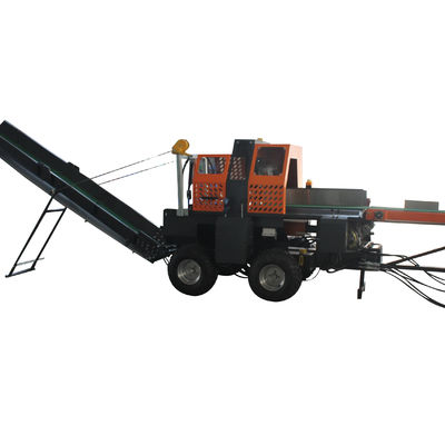 30T Gasoline Log Splitting Wood Cutting Firewood Processor With CE Certification