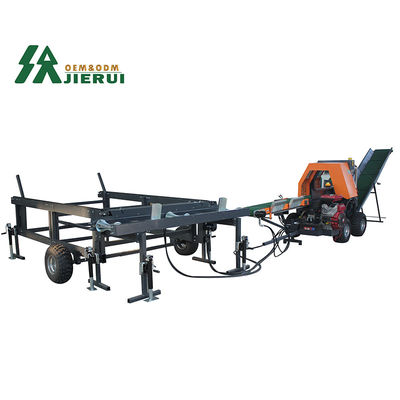 Home Firewood Processor JIERUI CE Approved Horizontal Fast Log Splitter with Chainsaw