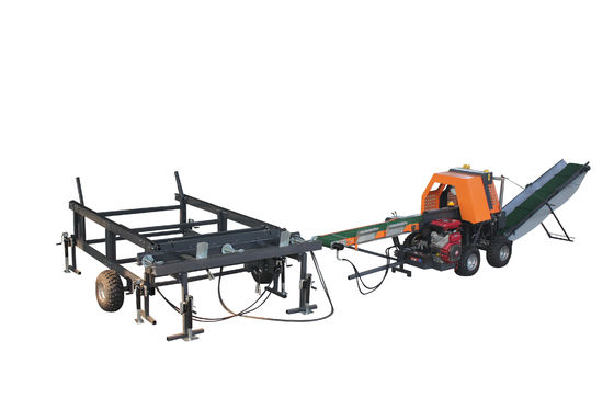 Home Firewood Processor JIERUI CE Approved Horizontal Fast Log Splitter with Chainsaw