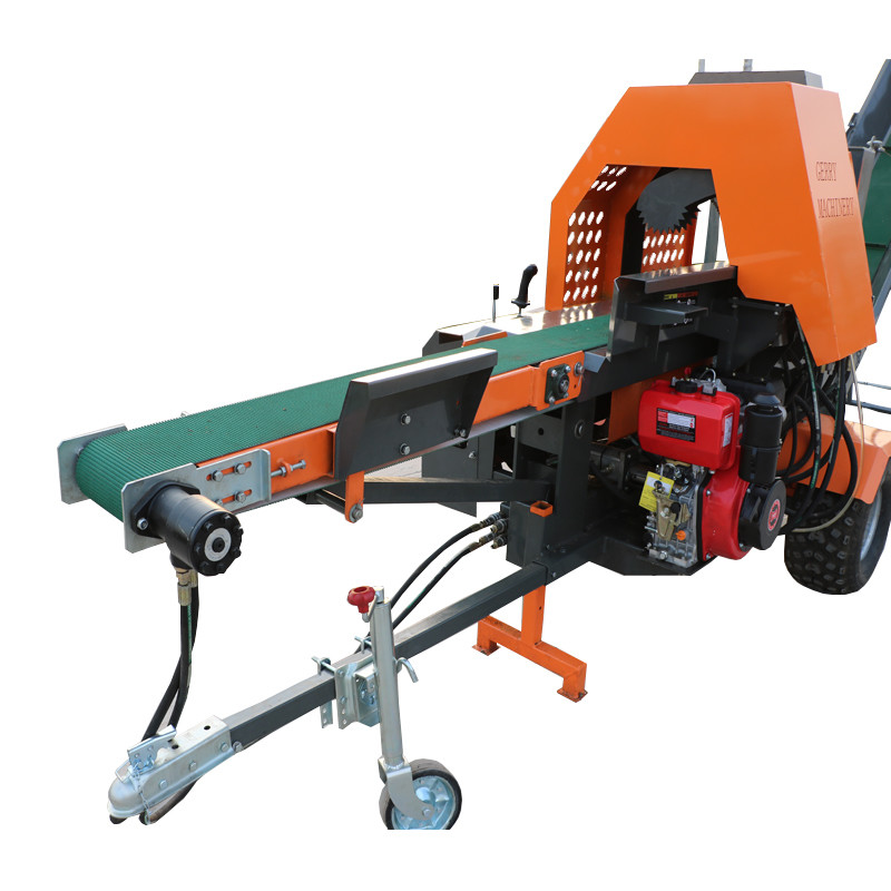 Gasoline 15kw High Speed Firewood Processor Log Splitter 30 Ton Wood ...